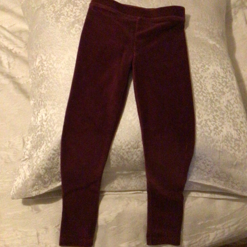 Crewcuts Girls Size 7 Soft Cord Burgundy Leggings